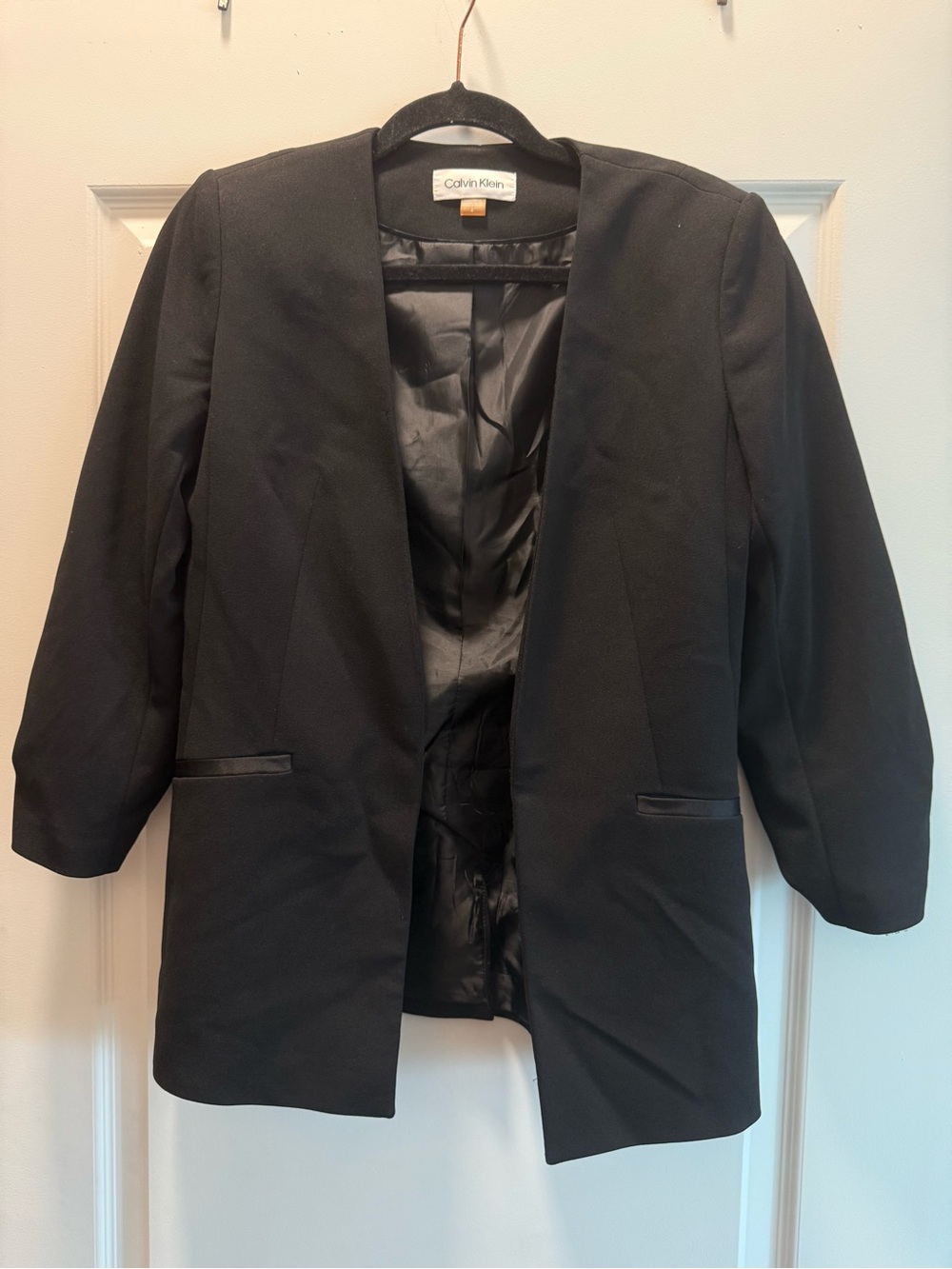 Calvin Klein Black Open-Front Women's Blazer